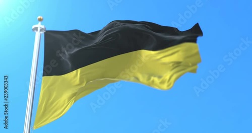 Flag of the city of Munich in the state of Bavaria, Germany. Loop photo