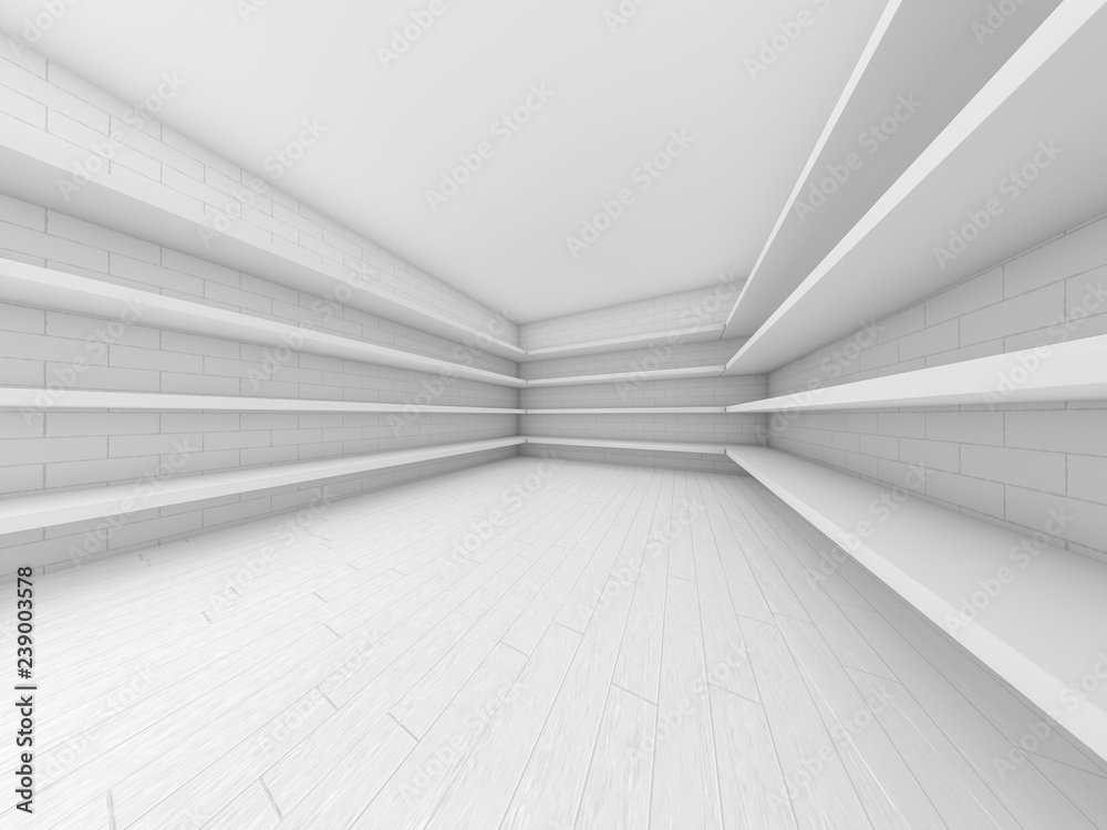 Obraz premium Abstract modern architecture background. 3D rendering