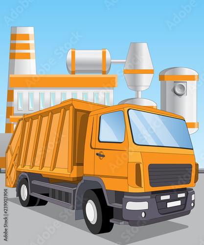 Recycling trash. Vector illustration.