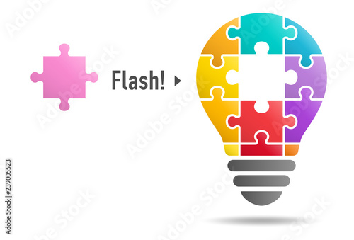 Puzzle light bulb (flash)
