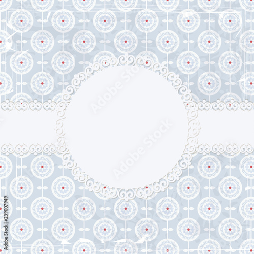 Vintage blue floral background