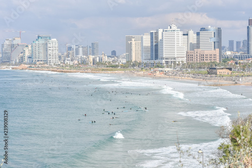 Seascape  city by the sea  Tel Aviv  Israel