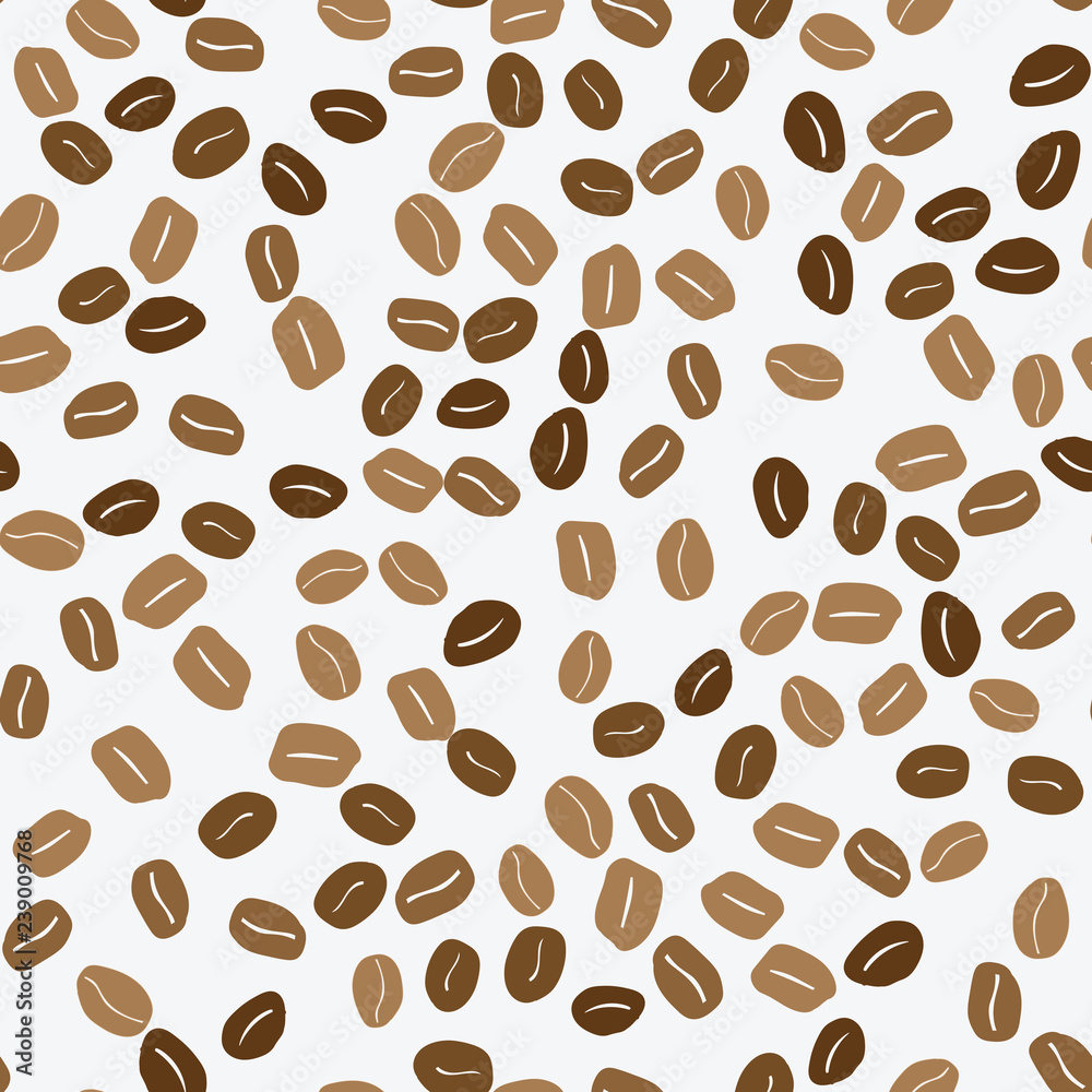 Seamless pattern of coffee beans Seamless pattern of coffee beans
