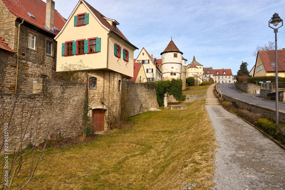 Historische Altstadt von Dettelbach,  Landkreis Kitzingen, Unterfranken, Franken,  Bayern, Deutschland