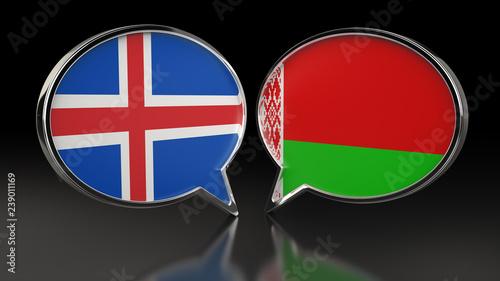 Iceland and Belarus flags with Speech Bubbles. 3D illustration Free Download Iceland and Belarus flags with Speech Bubbles. 3D illustration - GFXLoad