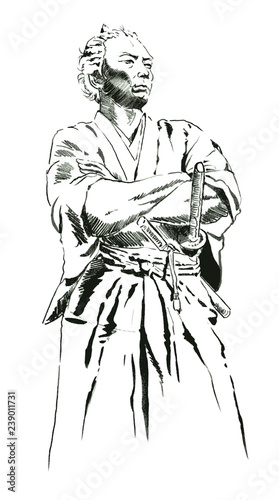 Ryouma線画ー腕組