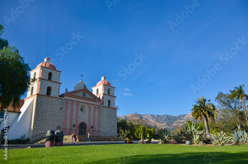 Peaceful church in Santa Barbara in California