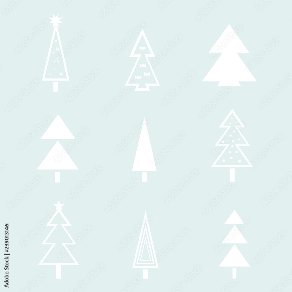 Christmas tree on blue background Christmas tree on blue background