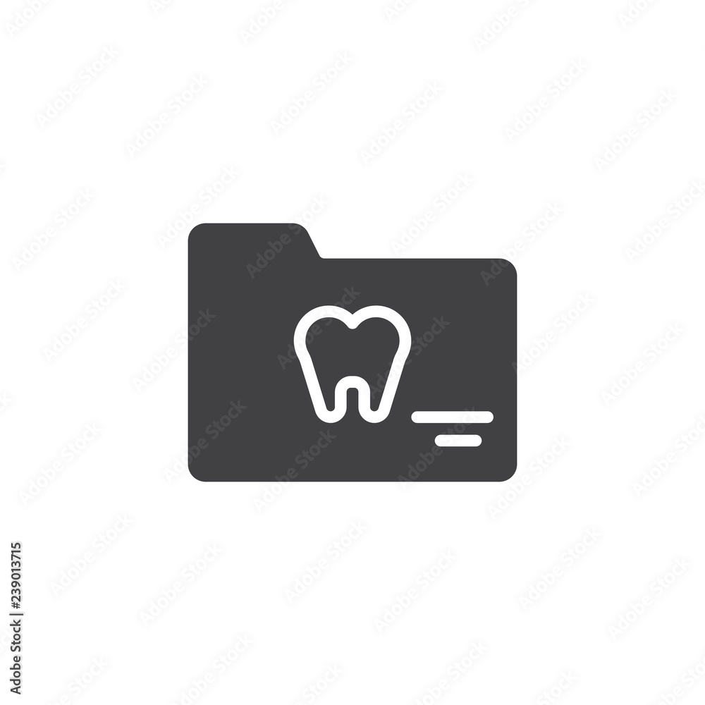 Dental Folder vector icon. filled flat sign for mobile concept and web design. Dentist document folder simple solid icon. Symbol, logo illustration. Pixel perfect vector graphics Dental Folder vector icon. filled flat sign for mobile concept and web design. Dentist document folder simple solid icon. Symbol, logo illustration. Pixel perfect vector graphics