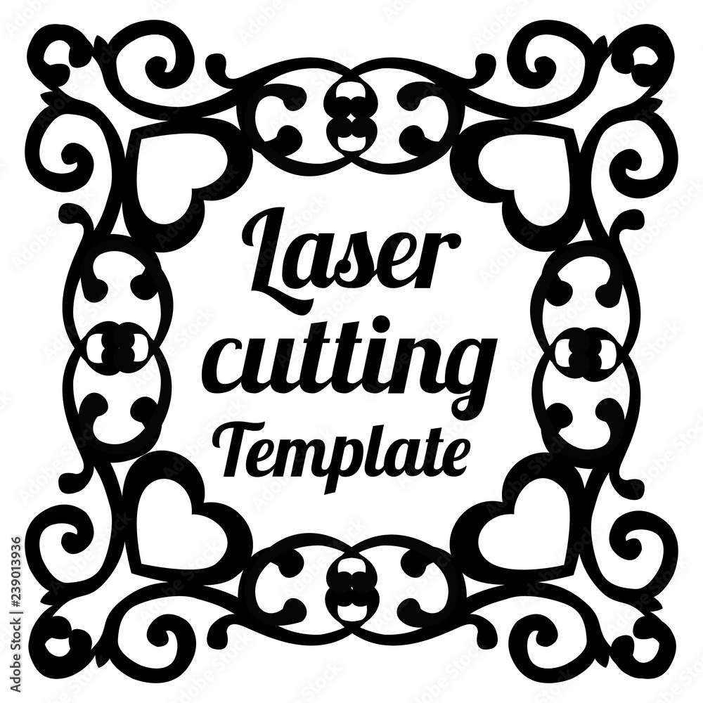 laser cutting frame template Stock Vector | Adobe Stock