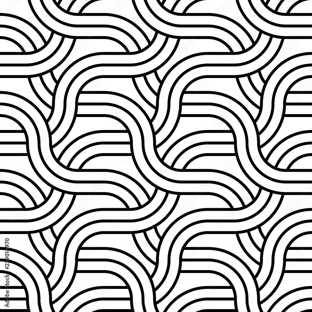 Design seamless monochrome zigzag pattern