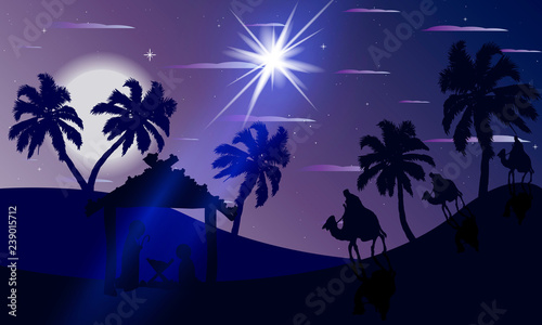 jesus maria joseph and the kings on the night of christmas