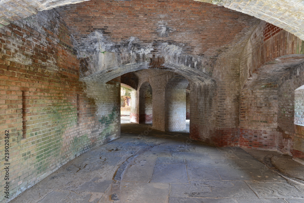 Empty gun emplacement at an American Civil war fortress