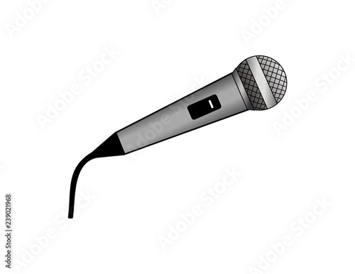 Realistic Microphone logo design vector eps format