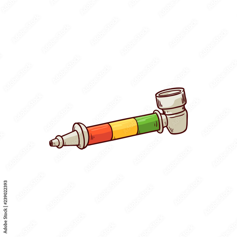 Vector bong sketch icon. Smoking pipe for illegal narcotic weed. Marijuana, cannabis or hashish smoke equipment. Narcotic addiction and healthcare consequence concept. Vector bong sketch icon. Smoking pipe for illegal narcotic weed. Marijuana, cannabis or hashish smoke equipment. Narcotic addiction and healthcare consequence concept.