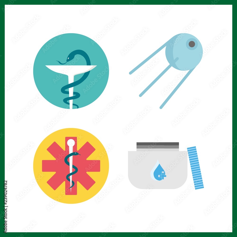 4 capsule icon. Vector illustration capsule set. sputnik and pharmacy icons for capsule works 4 capsule icon. Vector illustration capsule set. sputnik and pharmacy icons for capsule works