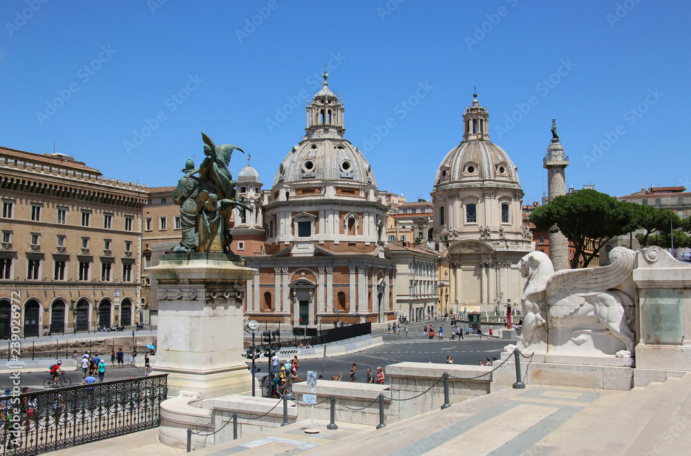 Churches of Santa Maria di Loreto and Santissimo Nome di Maria (Most Holy Name of Mary),Rome,Italy
