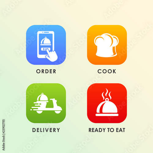 food order delivery icon design