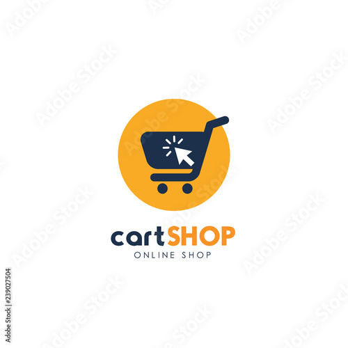shopping cart logo design. cart icon design