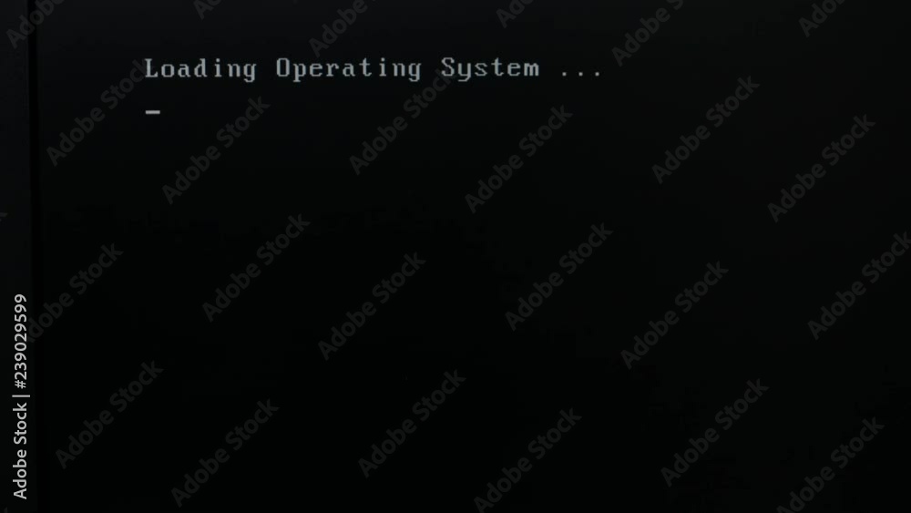 Boot error message on computer monitor