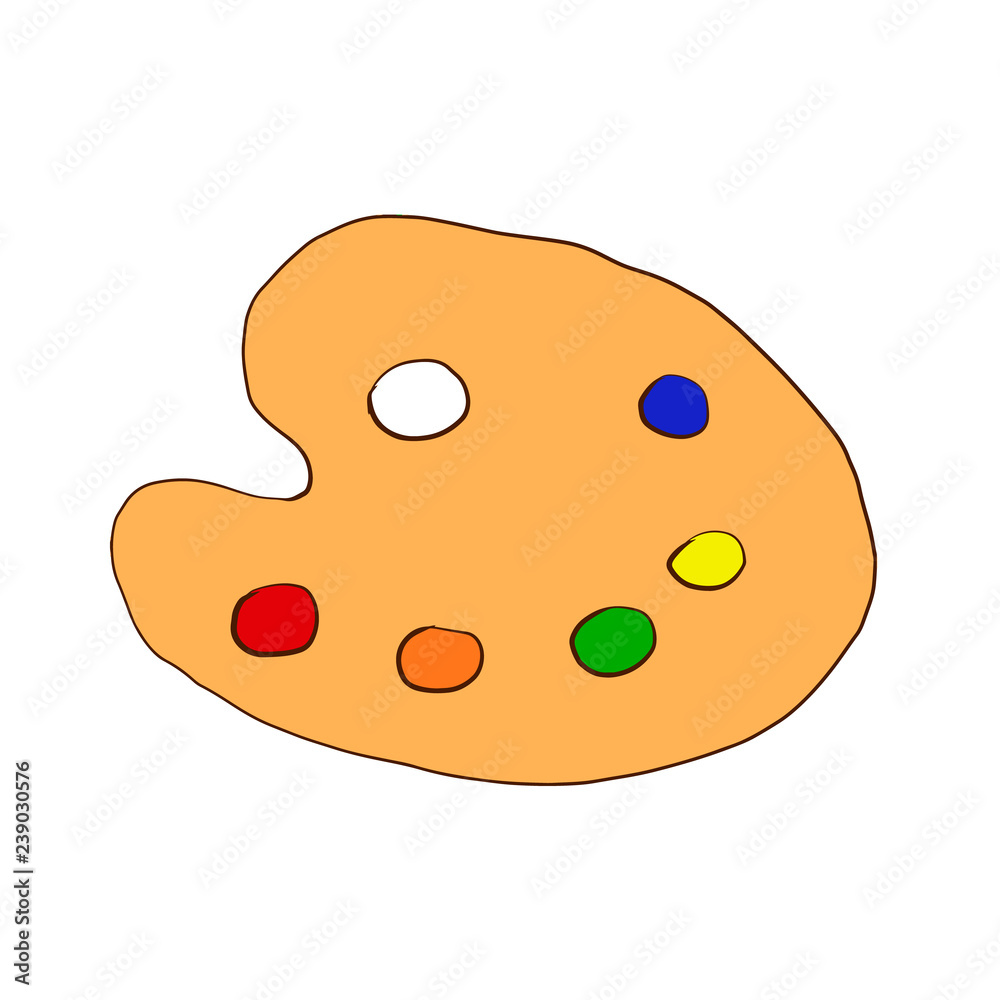 Fototapeta premium Artist's palette isolated on white