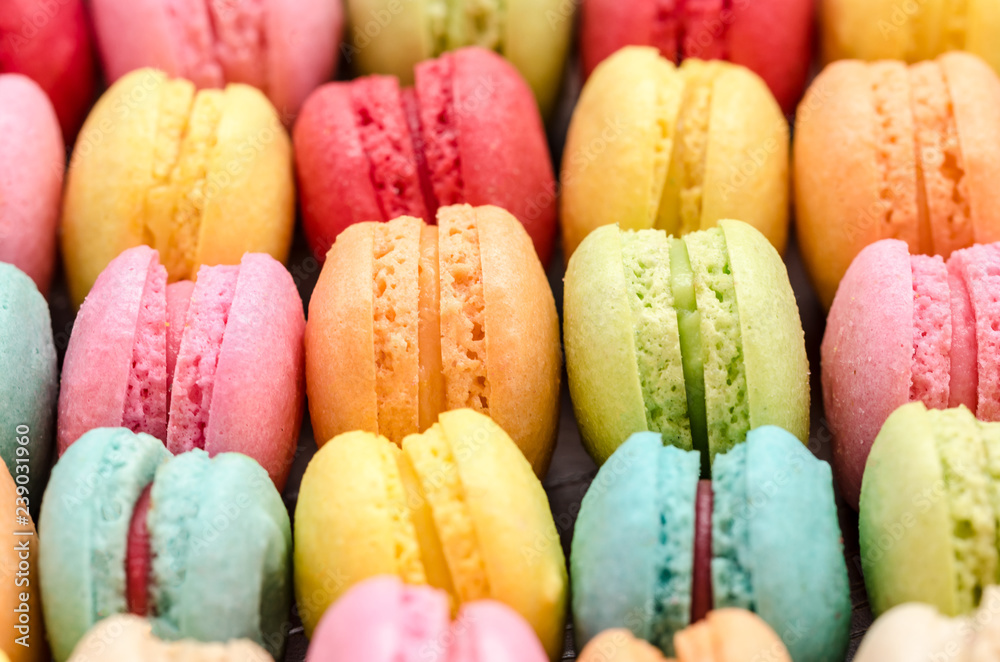 colorful macarons in a box colorful macarons in a box