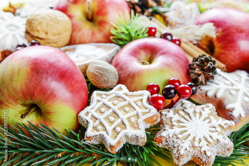 Christmas food background