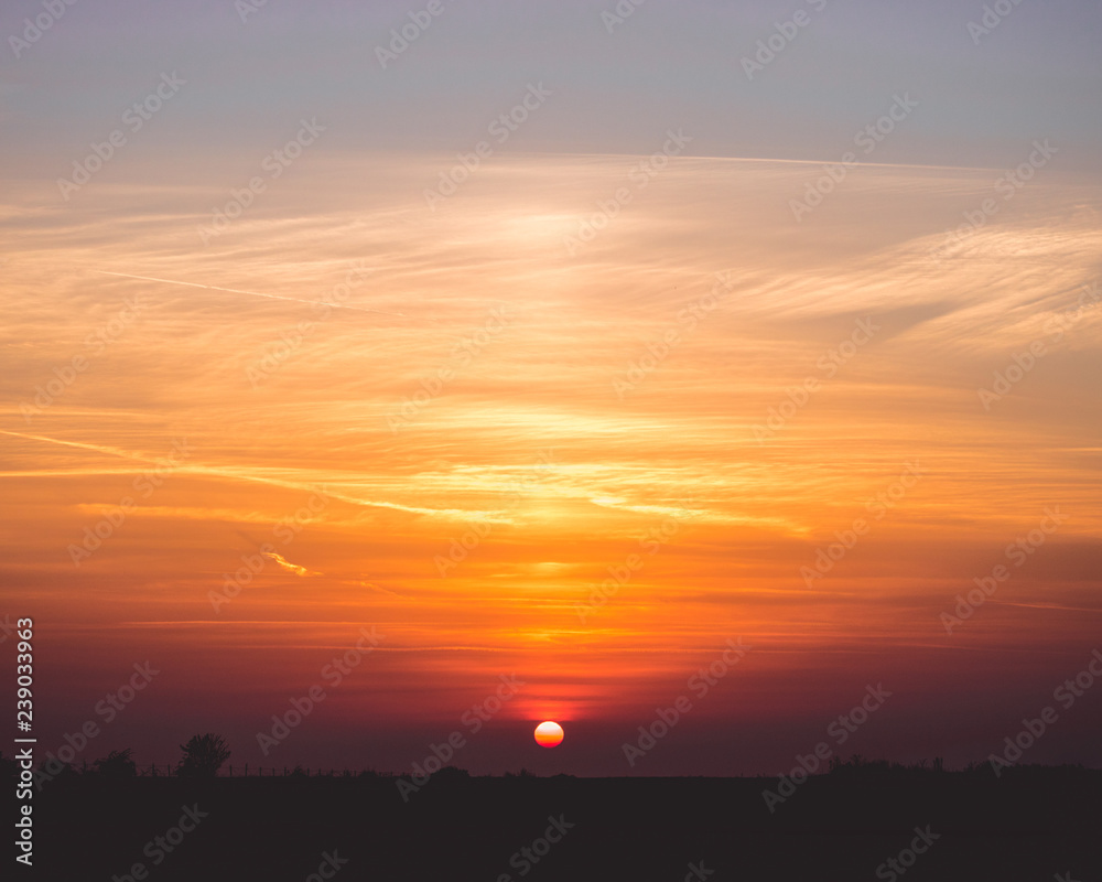 sunrise sun landscape 