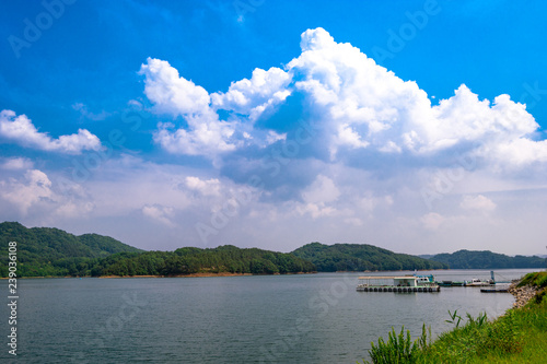 Daecheongho scenery with beautiful clouds