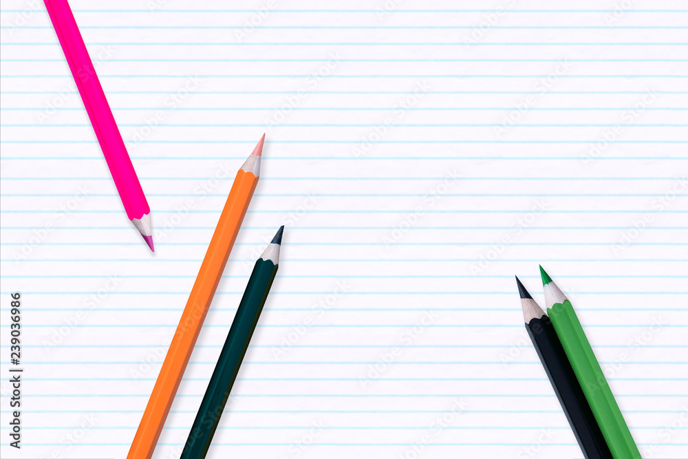 Colored pencils and Paper Colored pencils and Paper