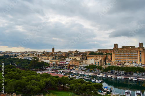 Beautiful view over the famous Valletta village , in Malta