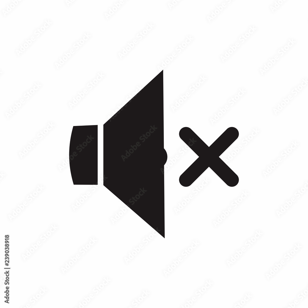 Speaker Mute icon symbols vector