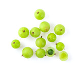 Indian gooseberry on white background. top view
