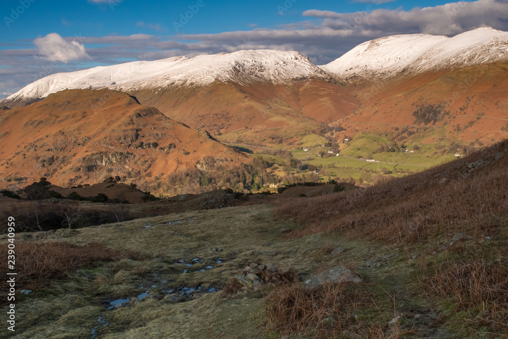 Helm Crag is a fell in the English Lake District situated in the Central Fells to the north of Grasmere. Despite its low height it sits prominently at the end of a ridge, easily seen from the village.