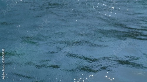 Close up of disturbed blue ocean water surface. Nice looping background 4K, ultra high definition 2160p.