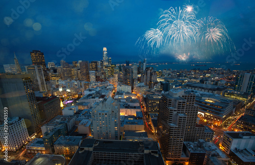 Beautiful New Year Firework in San Francisco