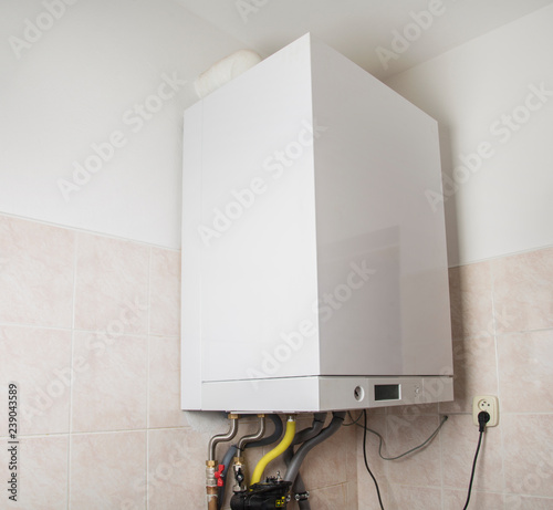 Photos New gas condens boiler for heating and hot water