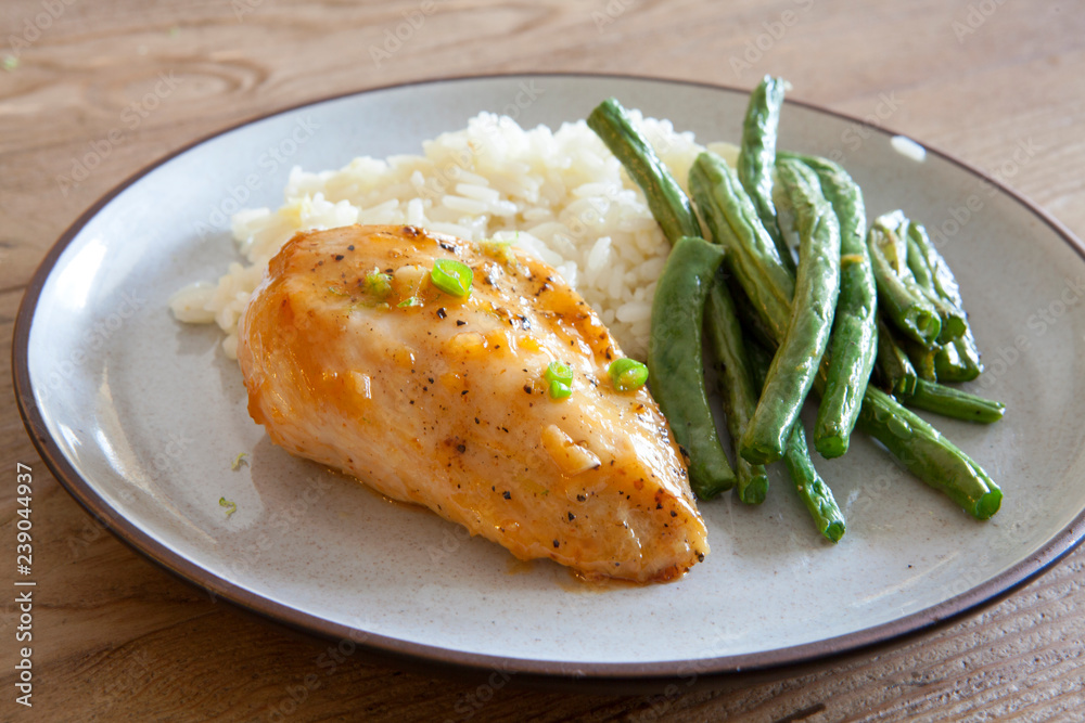 Baked Chicken and Green Beans Stock Photo Adobe Stock