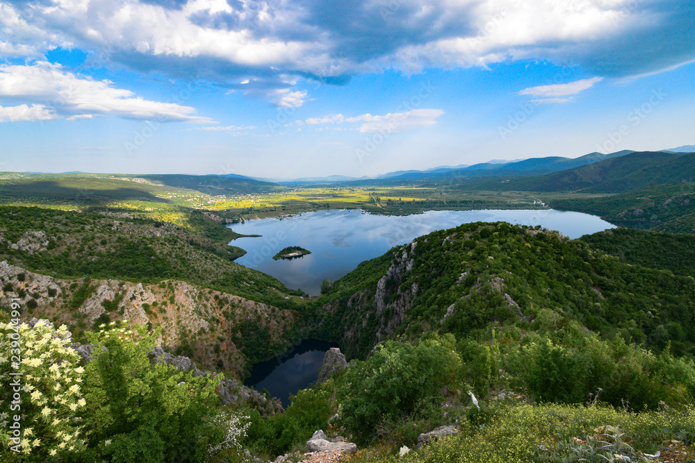 Red Lake (Crveno jezero) Blue Lake (Plavo jezero) and sourrounding lakes of Imotsko Polje, Croatia are sites of greatest landscape diversity of Europe. 