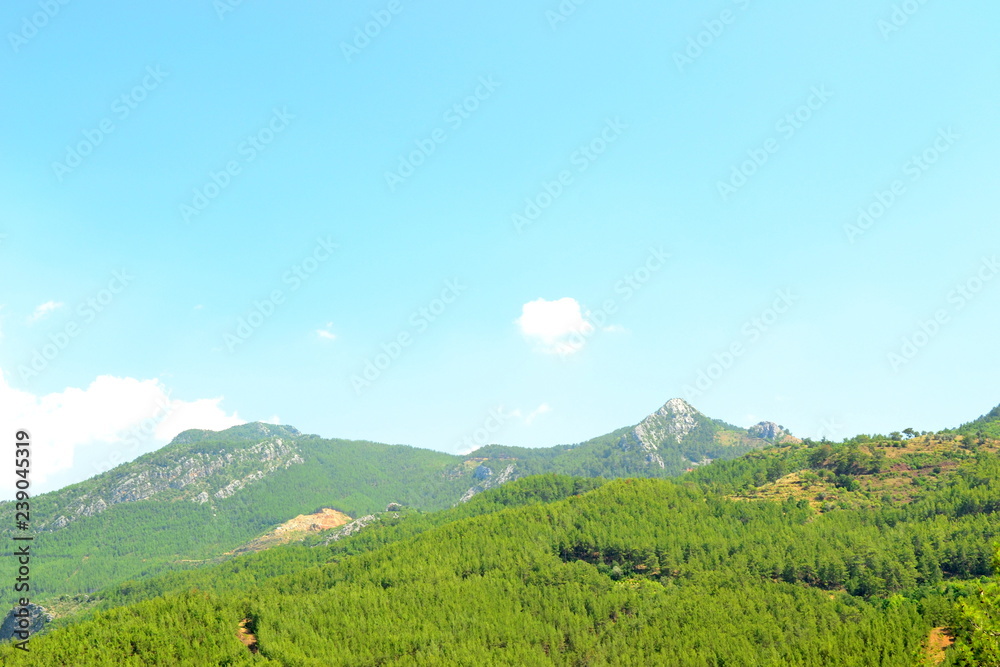 Mountains near the town of Alanya in Turkey in July 2015