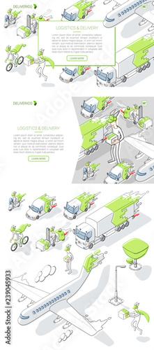 Deliver and logistics illustration