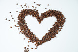 heart of coffee beans 