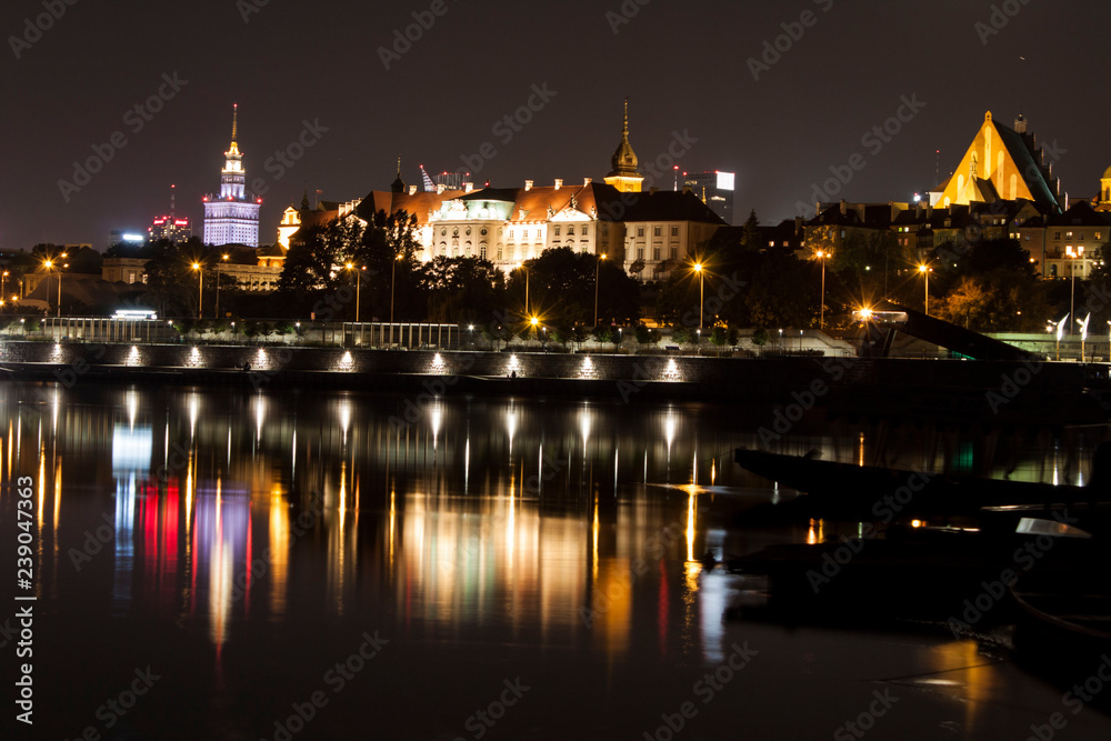 Warsaw at night