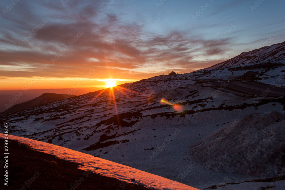 Sunset on Etna