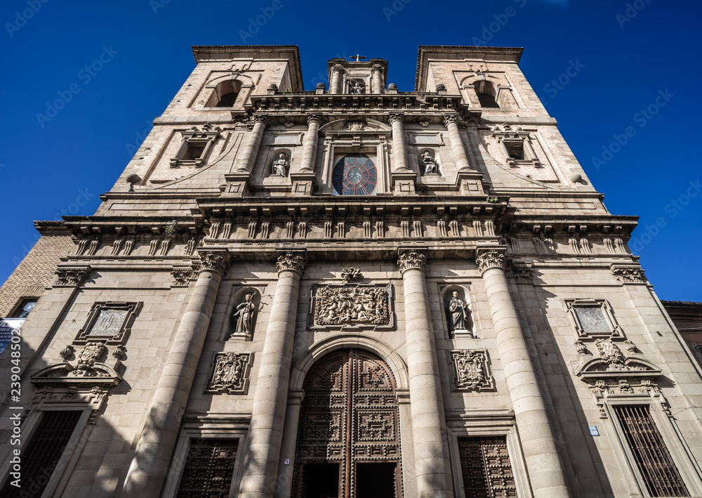Iglesia de San Ildefonso, a Baroque style located in the center of the historic city of Toledo, in Castile-La Mancha, Spain.A Jesuit church consecrated to Saint Ildefonso of Toledo, patron of the city