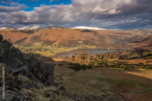 Helm Crag is a fell in the English Lake District situated in the Central Fells to the north of Grasmere. Despite its low height it sits prominently at the end of a ridge, easily seen from the village. © RamblingTog