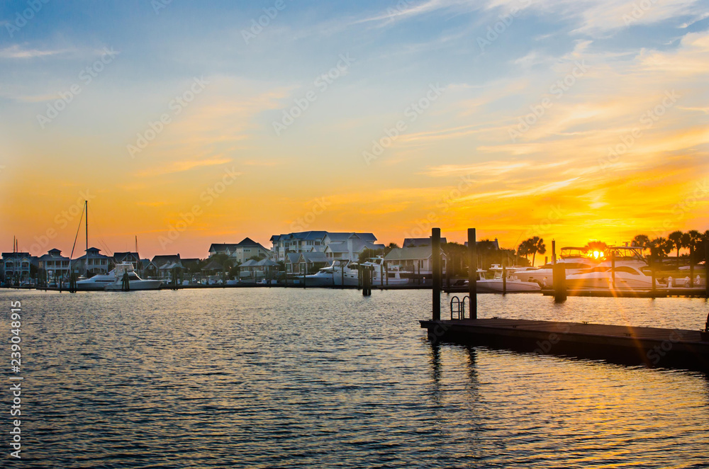 Sunset at the port Sunset at the port