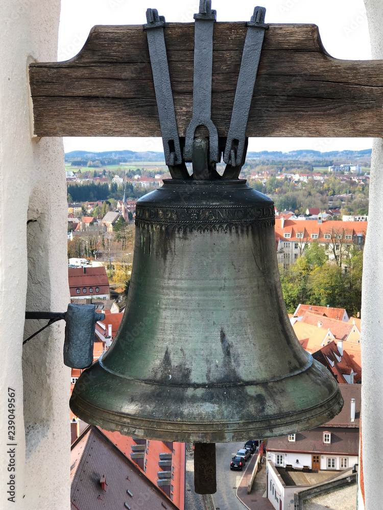 Obraz premium Schwedenglocke, Bayertor, Landsberg am Lech, Bayern, Deutschland