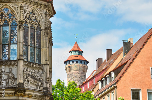 Stadtansicht mit Sinwellturm, Historisches Nürnberg photo