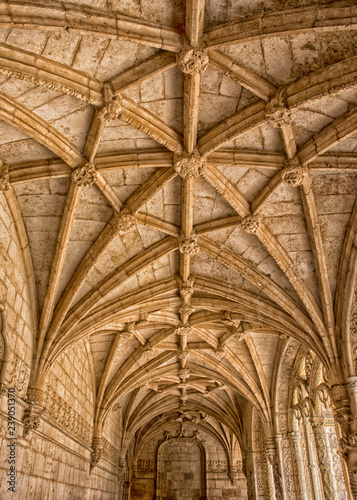 Circular Ceiling Designs, Jeronimos Monastery, Lisbon, Portugal © robert 